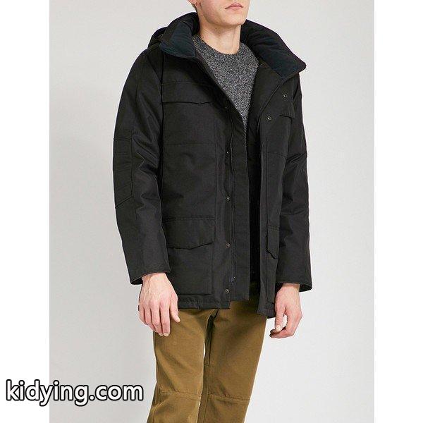 カナダグース ジャケット・ブルゾン メンズ アウター windemere hooded quilted shell-down coat BLACK_HERRINGBONE :37-mbg9khyajj-e4yl:asty-shop2 - 通販ショッピング-0
