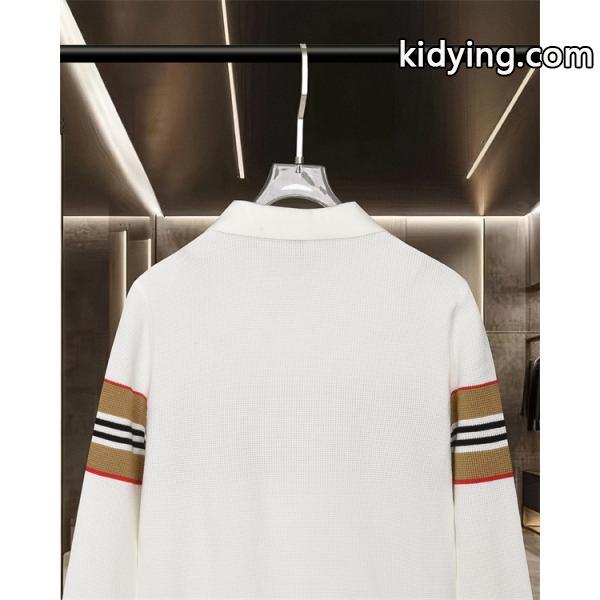 黒色スタイリッシュ Burberry 秋冬注目 バーバリー コピー ポロニット 格子柄アクセント-2