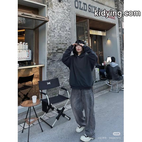 アクネ ストゥディオズ Acne Studios ブラック ロゴプリント パーカー コピー 秋冬 ミニマル ストリートな 定番アイテム-2