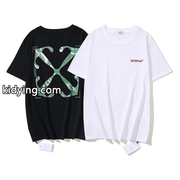 新しいフラグ葉迷彩半袖シャツ　オフホワイト　off-white シャツ サイズ感　吸汗速乾のメンズ半袖Tシャツブランド コピー 激安(日本最大級)-0