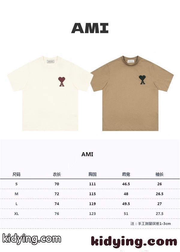 今季注目 AMI PARIS アミ パリス コピー 半袖Tシャツ シンプルスタイル デイリーコーデ-5