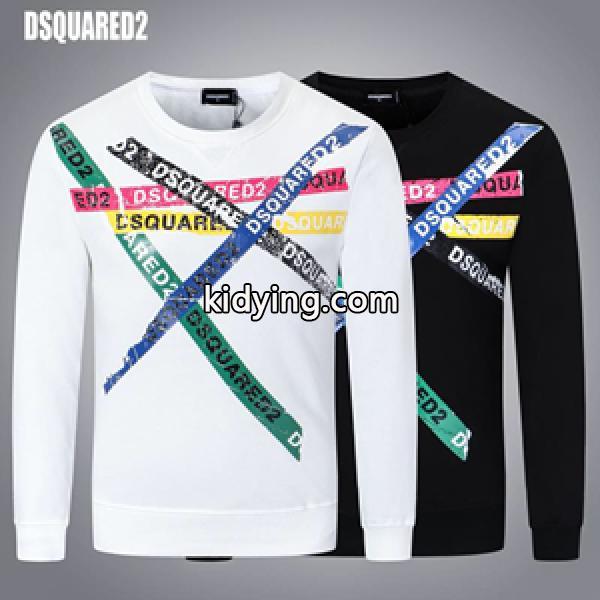 スタイリッシュな印象 DSQUARED2 ディースクエアード パーカー 選べる2色 優しいコットン素材-0