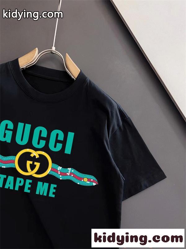半袖Tシャツ プリント 個性派 ストリート 軽量 グッチ コピー GUCCI 人気 夏トップス-2
