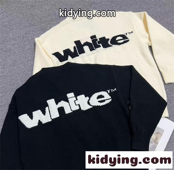 ビッグロゴ入り クルーネック仕様 大人カジュアル OFF-WHITE オフホワイト コピー セーター 注目モデル 再入荷チェック-8