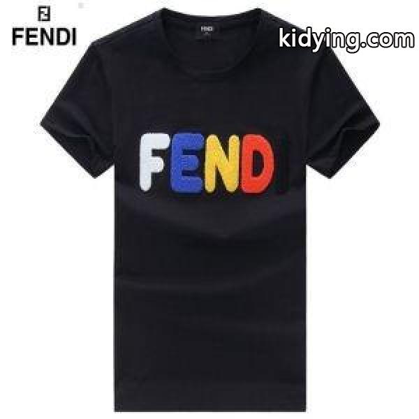 激安大特価得価爽やか吸汗速乾夏Tシャツ男性トップスブラックホワイトイエローグレーFENDIフェンディ スーパー コピー-0