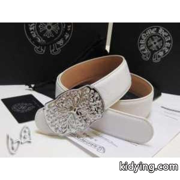 Chrome Hearts クロムハーツ クラシックオーバル スモール 1インチ 最高品質なメンズ ベルト 白レザー_CHROME HEARTS クロムハーツ_ブランド コピー 激安(日本最大級)-0