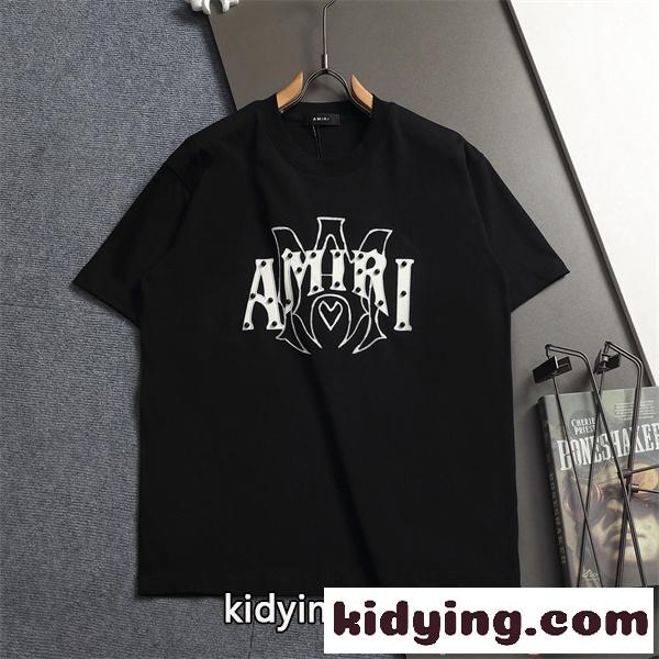 Tシャツ ブラック 半袖 インパクトデザイン アミリ コピー モードストリート 存在感 AMIRI-0
