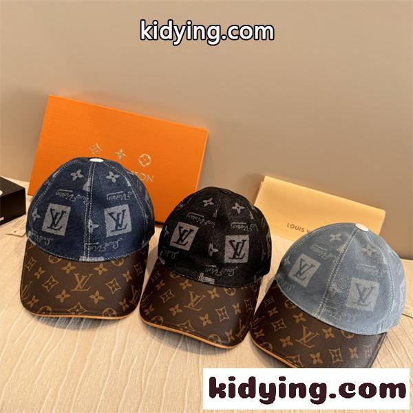 ☆お洒落2026ルイヴィトン LOUIS VUITTON キャップコピー ダックビル つば広め 日よけ アウトドア ハイキング-1