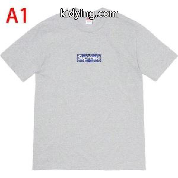 トレンド最先端のアイテム 多色可選 Tシャツ/半袖 Supreme 19FW Bandana Box Logo Tee 20SS☆送料込_半袖Tシャツ_メンズファッション_スーパーコピーブランド激安通販 専門店-0