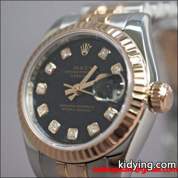 【新品仕上げ済】ロレックス ROLEX デイトジャスト10Pダイヤ 179171G シルバーxピンクゴールド K18PGブレスレットベルト 黒文字盤 レディース 中古 :d5000122:UPRISE Yahoo!ショップ - 通販ショッピング-0