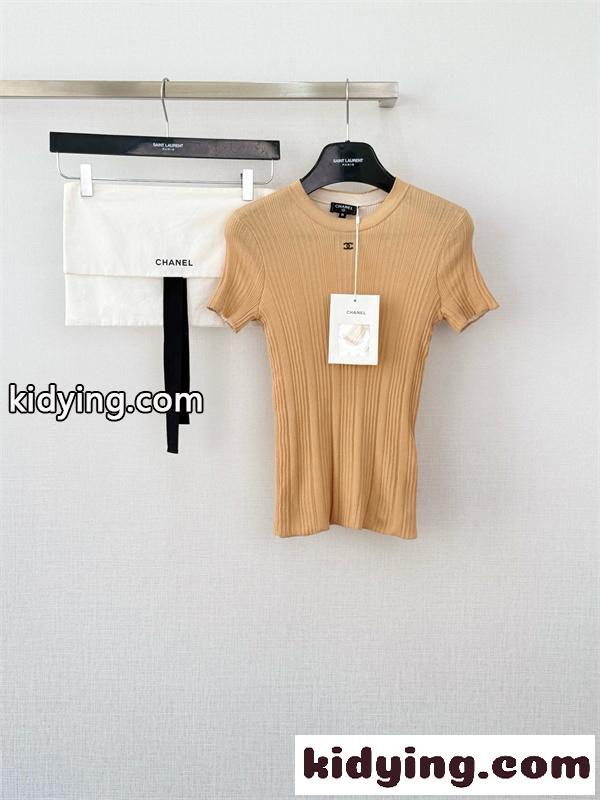 Chanel シャネルtシャツコピー26SSトレンド新作☆ニットウェア半袖エレガントスタイル４色-4