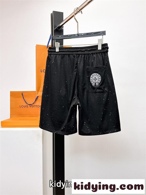 注目 ブラック CHROME HEARTS クロムハーツ コピー シルバー モード系 高級感 カジュアル ハーフパンツ-1