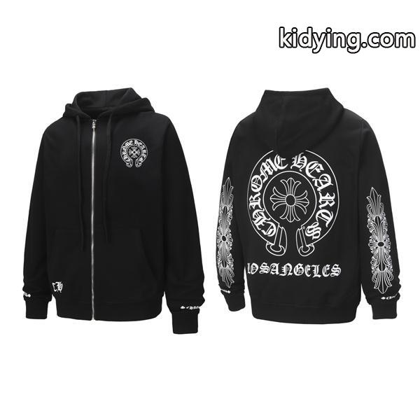 クロムハーツ コピー Chrome Hearts パーカー 特価 ブラック 本格派スタイル 冬仕様 2025秋冬準備-1