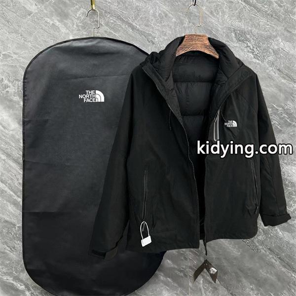 収納袋付 高品質アウター The North Face ザノースフェイス 偽物 ブラック ダウンジャケット 2in1-0
