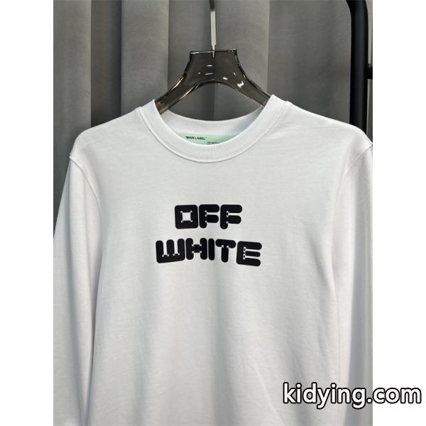 着回し抜群 ブラック オフホワイト セーター Off-White コピー 2025秋冬定番ベーシック 数量限定 大ロゴプリント-3