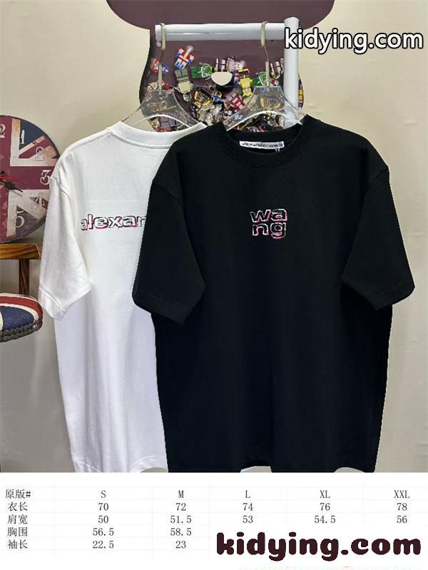 Tシャツ Alexander wang カラープリント アレキサンダーワン コピー クルーネック ゆったりシルエット カジュアル-8