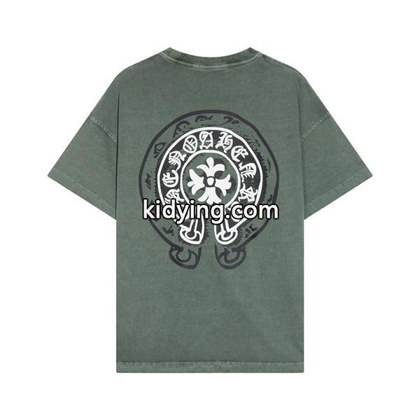 爽やかなクロムハーツＴシャツ通販CHROME HEARTS半袖プリントＴシャツクールネック2色可選-0