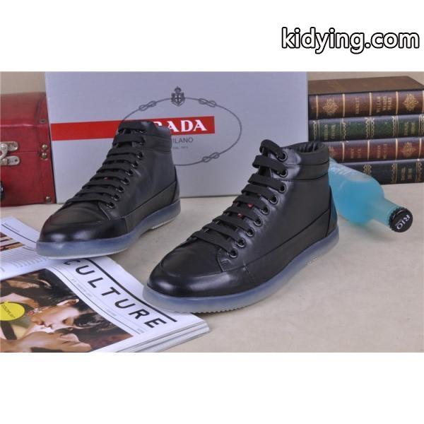 特選新作 2013-14秋冬 PRADA プラダ ショートブーツ 靴 ブラック_スニーカー、靴_メンズファッション_スーパーコピーブランド激安通販 専門店-0