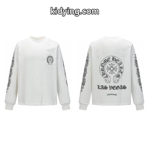 クロムハーツ コピー アーバンテイスト クールデザイン 長袖Tシャツ ラスベガスバックロゴ CHROME HEARTS-3
