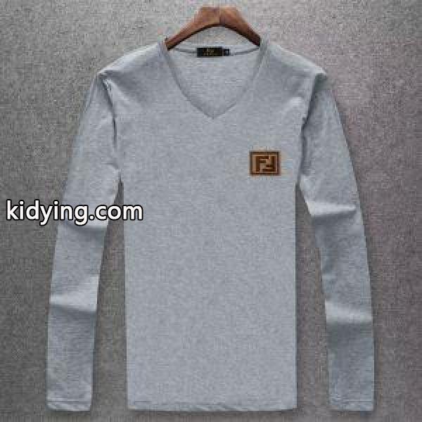 新作入荷新品男性用Vネック小顔効果フェンディ スーパー コピーデイリーインナーアウターおススメtシャツ決定版-1