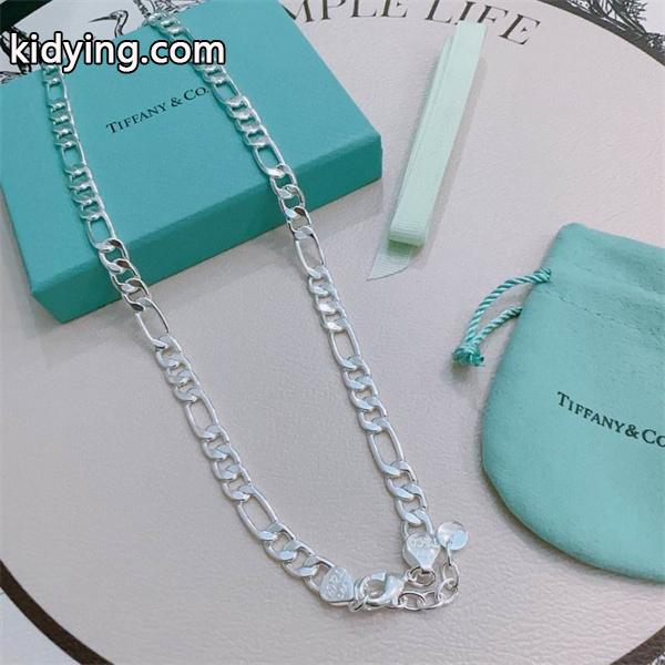 Tiffany&Co ティファニー コピー 立体バランス 洗練構成 ダブル チェーン ネックレス-6