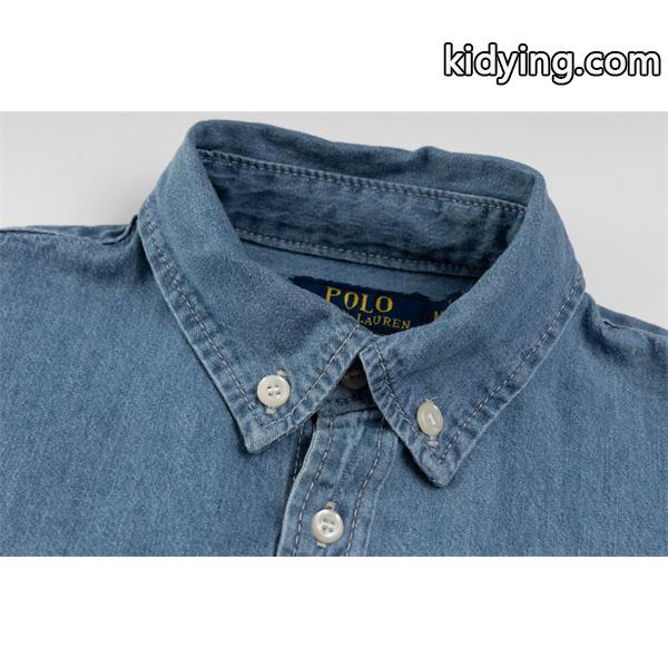 定番人気 デニム シャツ ワンポイント刺繍 プレミアム Polo Ralph Lauren ポロ ラルフローレン コピー-2