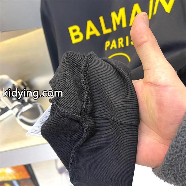 ホワイト 円领 レトロ字母ロゴ スウェット バルマン BALMAIN コピー 秋冬 着こなし上品 定番-6