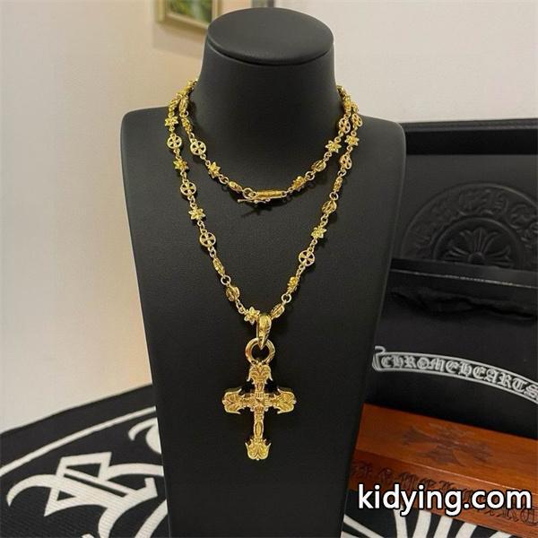 新作限定 ゴールド CHROME HEARTS クロムハーツ コピー ネックレス 人気集中 ストリート-1