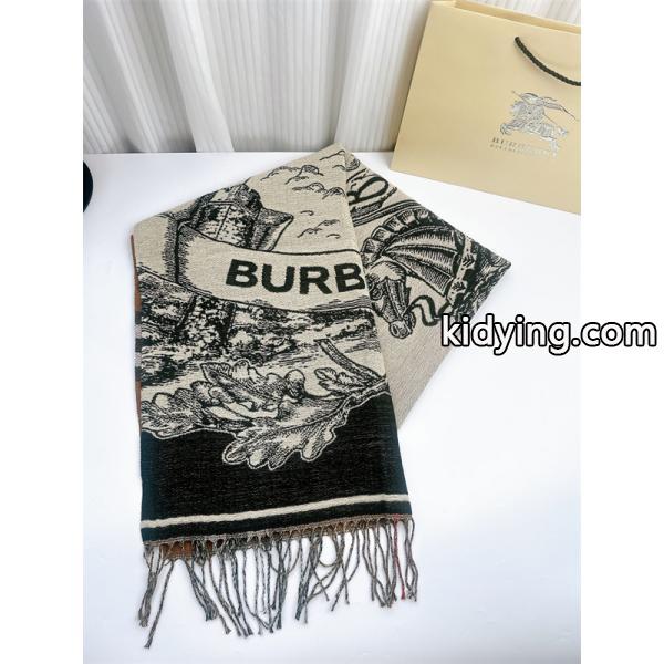 実用 防寒対策 グレー チェック マフラー 落ち着き配色 BURBERRY バーバリー コピー-4