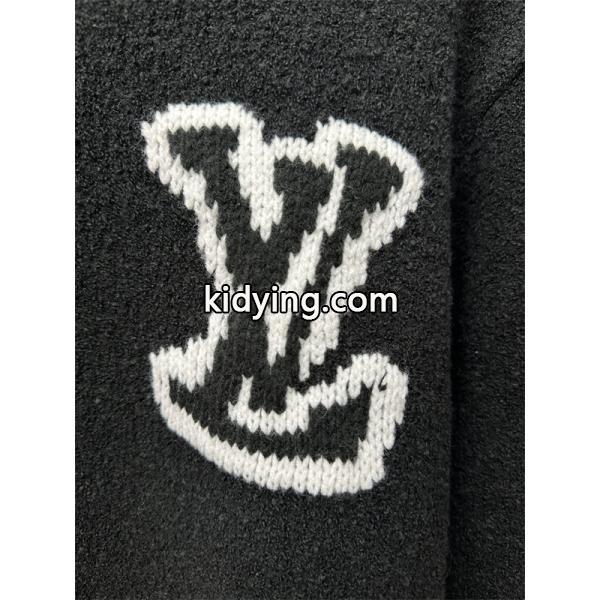 ロゴニット ブラック クルーネック メンズ お洒落 LOUIS VUITTON ルイヴィトン 偽物-3