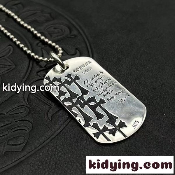 CHROME HEARTS コピー クロムハーツ コピー ドッグタグネックレス クロスモチーフ 925風プレートペンダント ヴィンテージアクセサリー-3