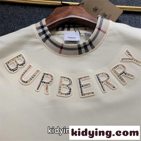 大人気商品 BURBERRY バーバリー コピー 半袖Tシャツ 刺繍ロゴ 柔軟生地 カジュアル-3