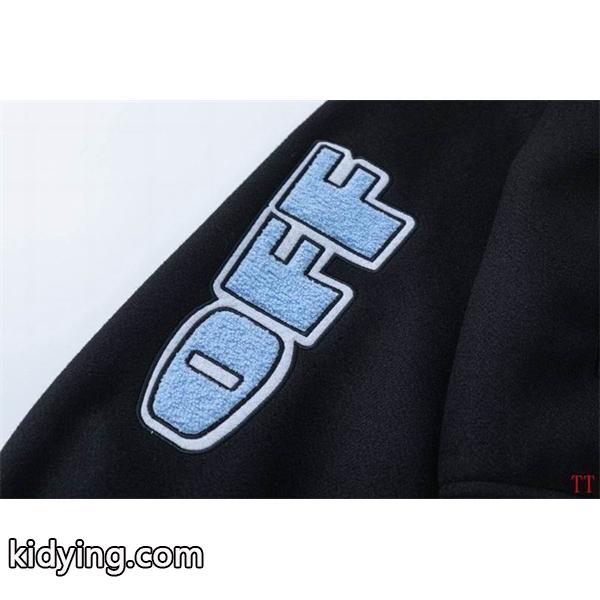 ラック × ライトブルー ベースボールジャケット Off-White オフホワイト 偽物 2025 秋冬コラボ風 数量限定 お洒落 刺繍-6