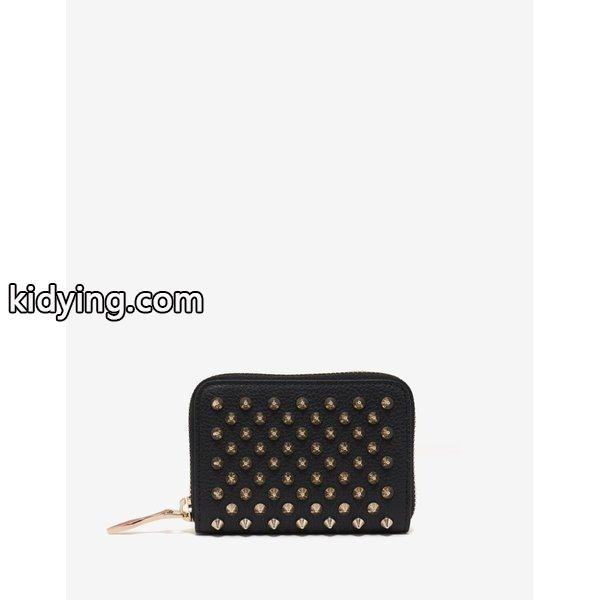 クリスチャン ルブタン Christian Louboutin メンズ 財布 Panettone Coin Purse Wallet with Gold Spikes Black :cb2-ff6473aed8:フェルマート fermart シューズ - 通販ショッピング-0