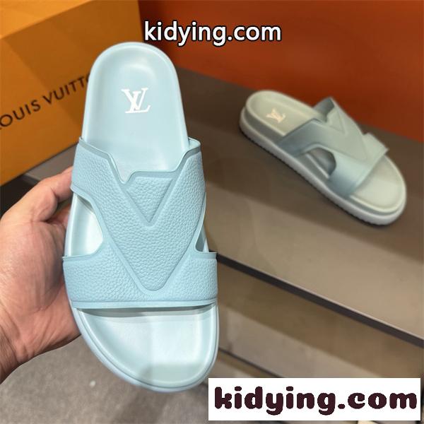 LOUIS VUITTON ☆ルイヴィトンサンダルスーパーコピー通気性抜群2026春夏流行りブルー色-5
