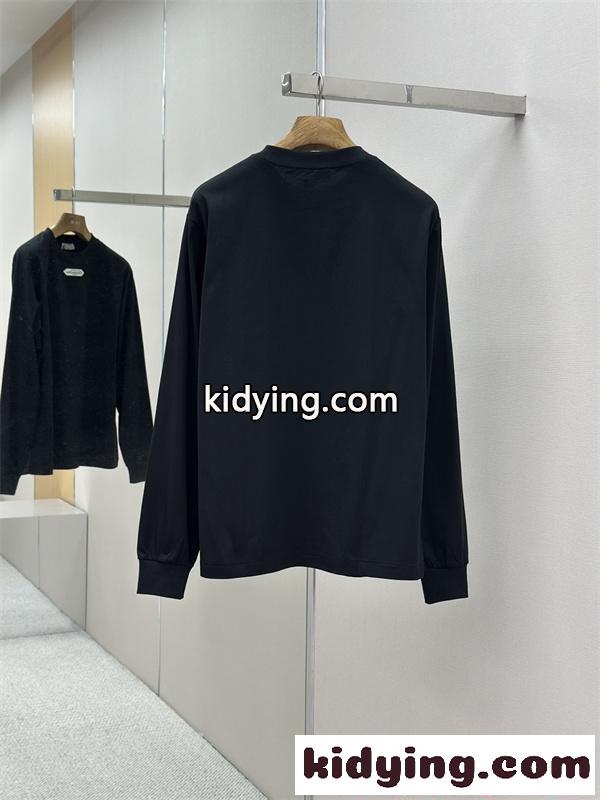 DIOR ディオール コピー 長袖Tシャツ ミニロゴプレート クルーネック シンプル洗練 2026新作-1