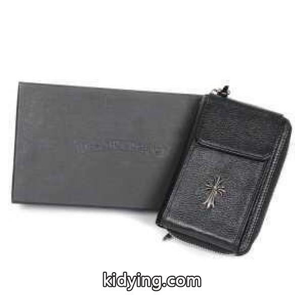 ストラップが付くクロムハーツ、Chrome Heartsの携帯ポケットがある黒いメンズ財布_クロムハーツ CHROME HEARTS_ブランド コピー 激安(日本最大級)-0