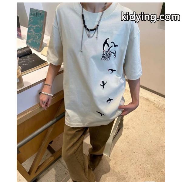 超激得定番ロエベｔシャツ コピーLOEWE コピー商品アニメプリントした男女兼用メンズスポーツクルーネック半袖-0