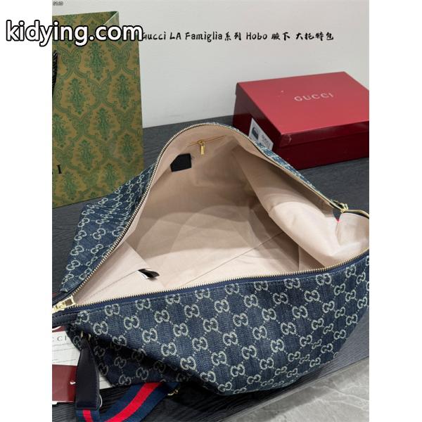 大容量&&GUCCI LaFamigliaシリーズHobo 男女兼用上品グッチショルダーバッグコピー-4