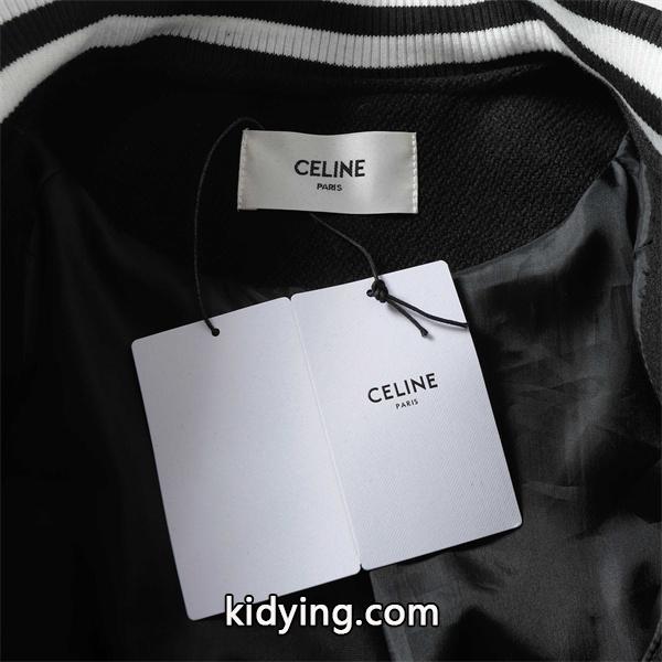 2025秋冬 CELINE セリーヌ コピー ブラック Cロゴ ジャケット ストリート 個性派-5