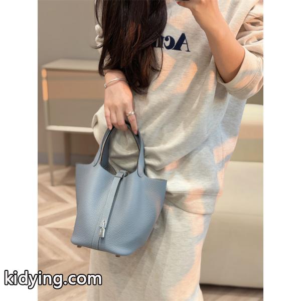 定番☆Hermès picotin 18エルメス ハンドバッグスーパーコピーN級品人気blue lin お洒落コーディネート-4