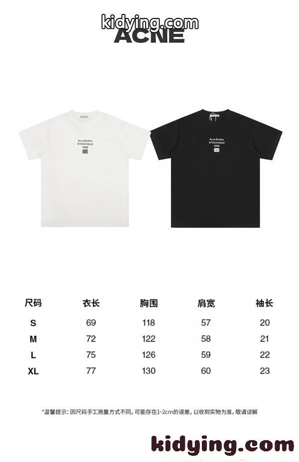 アクネストゥディオズ コピー プリントTシャツ Acne モノトーン 半袖 シンプル ユニセックス-5