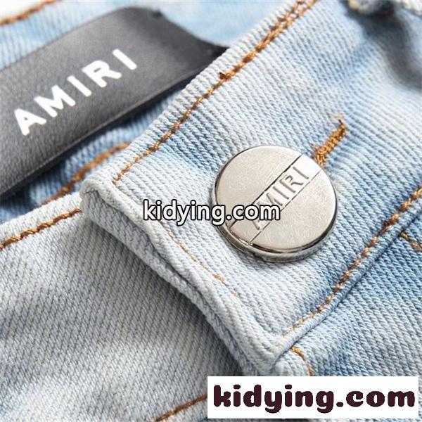 デニムパンツ アミリ スーパーコピー AMIRI ダメージ加工 プリント 個性派 ストリート系 ジーンズ-4