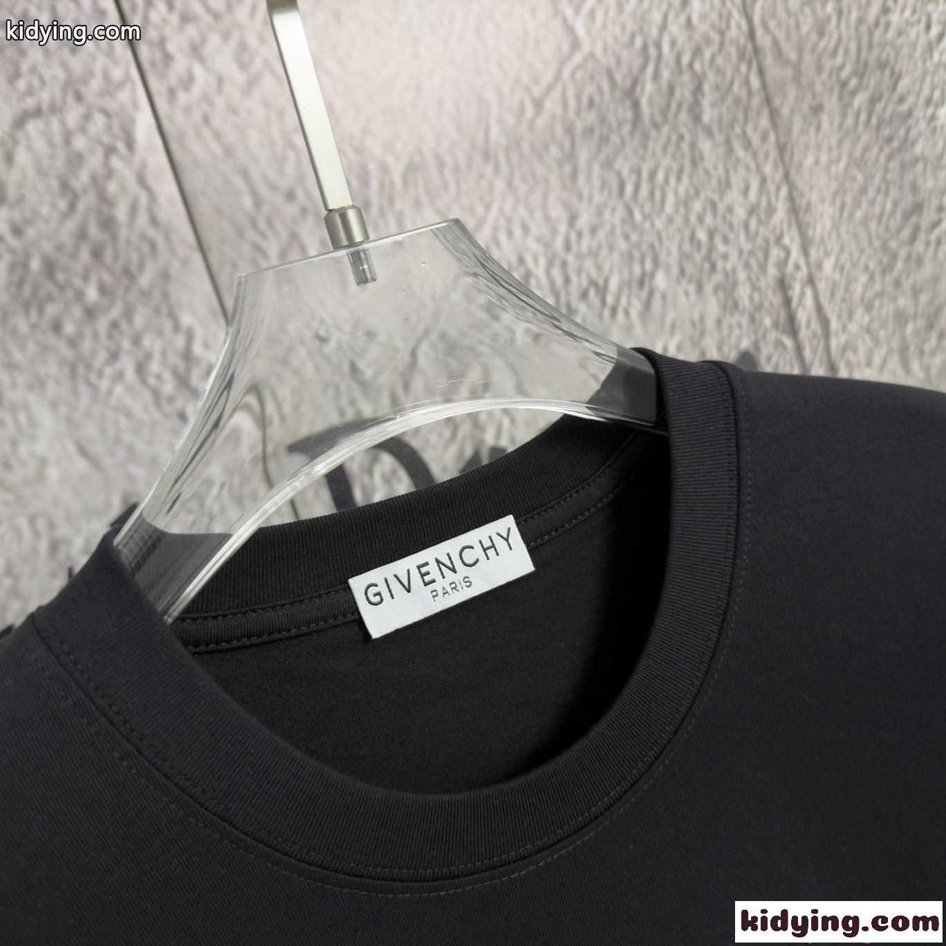 ミニロゴ刺繍 半袖Tシャツ ジバンシー コピー メンズ クルーネック GIVENCHY シンプル 無地系-2