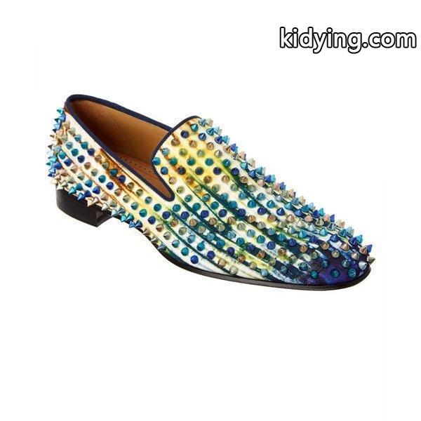 クリスチャン ルブタン メンズ ローファー シューズ・靴 Dandelion Spikes Loafer Green :ho-512266901:フェルマート エフ fermart ef - 通販ショッピング-0