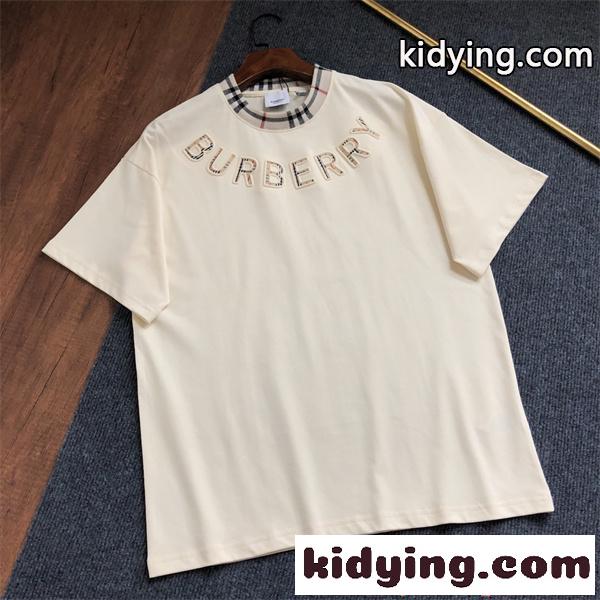大人気商品 BURBERRY バーバリー コピー 半袖Tシャツ 刺繍ロゴ 柔軟生地 カジュアル-1