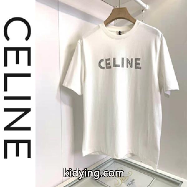 アイドルの愛用者が多い CELINE大人気2022ss セリーヌ半袖tシャツ コピー シンプルイズベスト 春夏ユニセックス-0