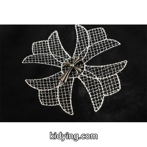 CHROME HEARTS 偽物 シンプル 上質 スエードジャケット ワンポイントクロス クロムハーツ-3