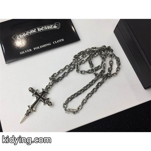 CHROME HEARTS コピー 精巧 力強い シルバーネックレス ダガークロス ペンダント クロムハーツ-0