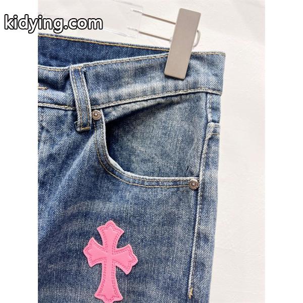 人気爆発 カラークロス配置 定番トレンド デニムパンツ クロムハーツ Chrome Hearts コピー-5